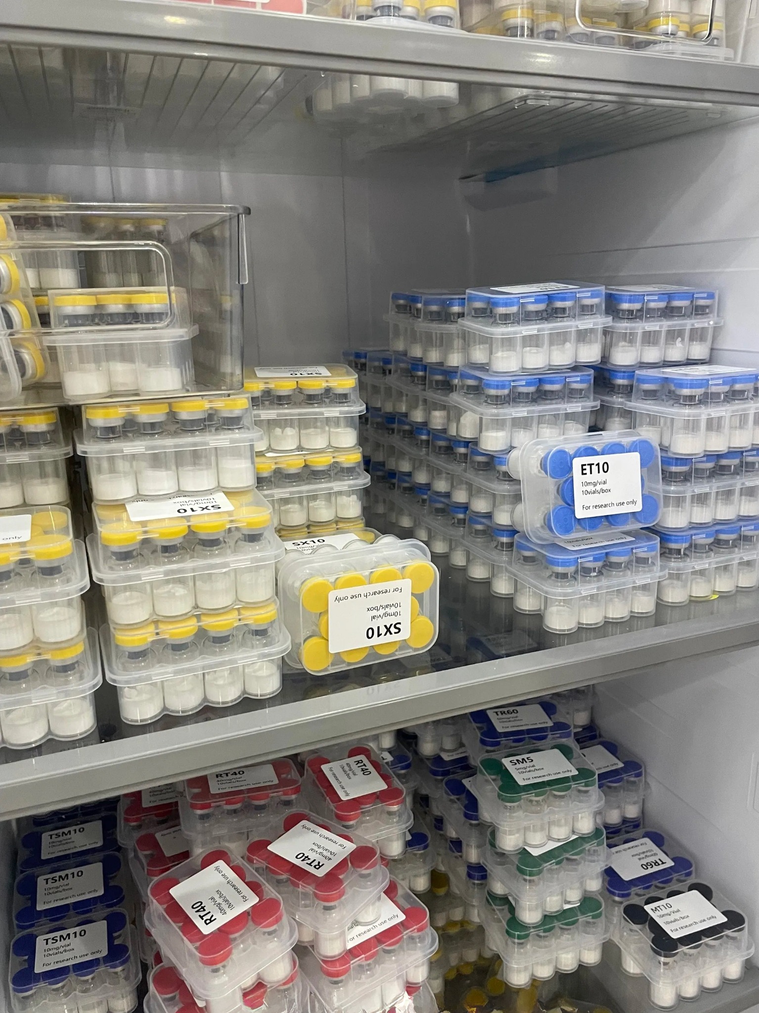 AurexonBio refrigerated peptide product storage
